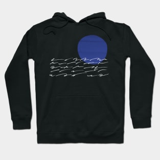 Abstract sunset sunrise 3 blue Hoodie